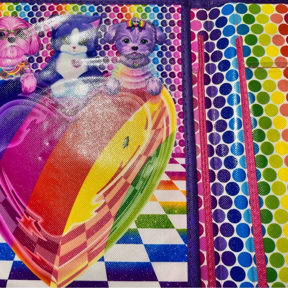 Lisa Frank Pocket Folder Portfolio With Handle Pegasus Rainbow
